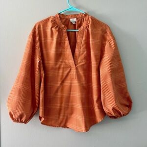 Balloon Sleeve Popover Blouse